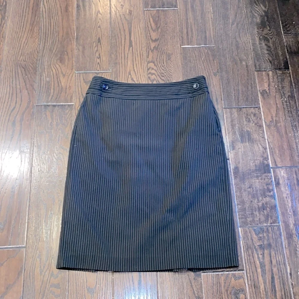 Rafaella black pinstripe skirt size 10